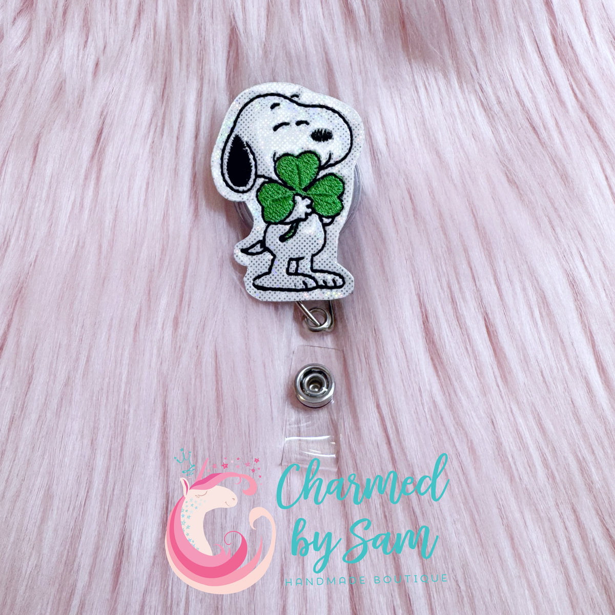 Snoopy Clover Badge Reel