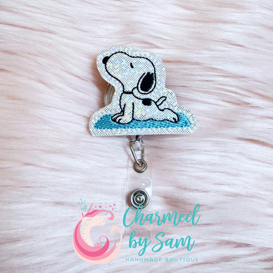 Yoga Snoopy Badge Reel