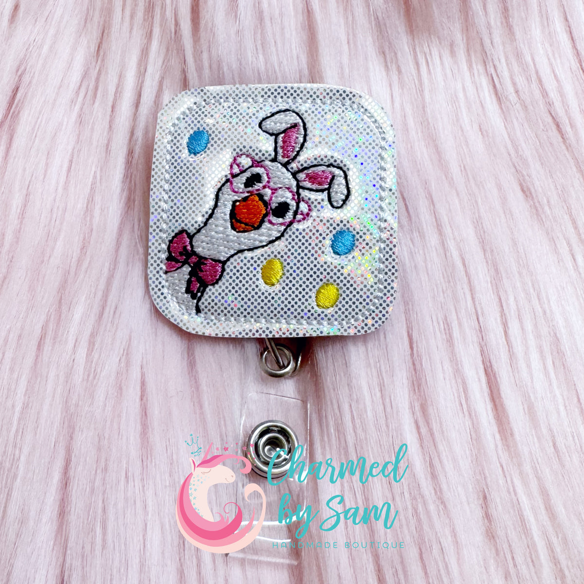 Silly Goose Easter Bunny Badge Reel