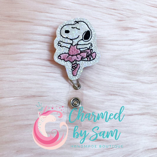 Ballerina Snoopy Badge Reel