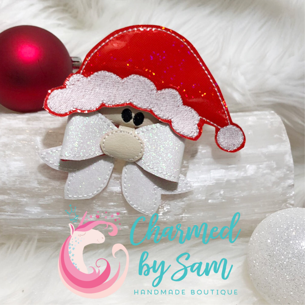 Santa Christmas Bow